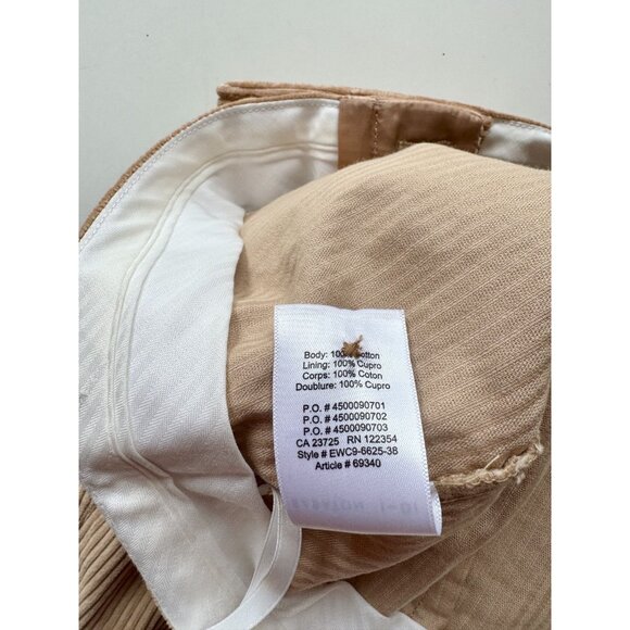 Aritzia BABATON 1-01 Albers Tan Corduroy Cropped Kick Flare Pants, Size 10 - Picture 12 of 13
